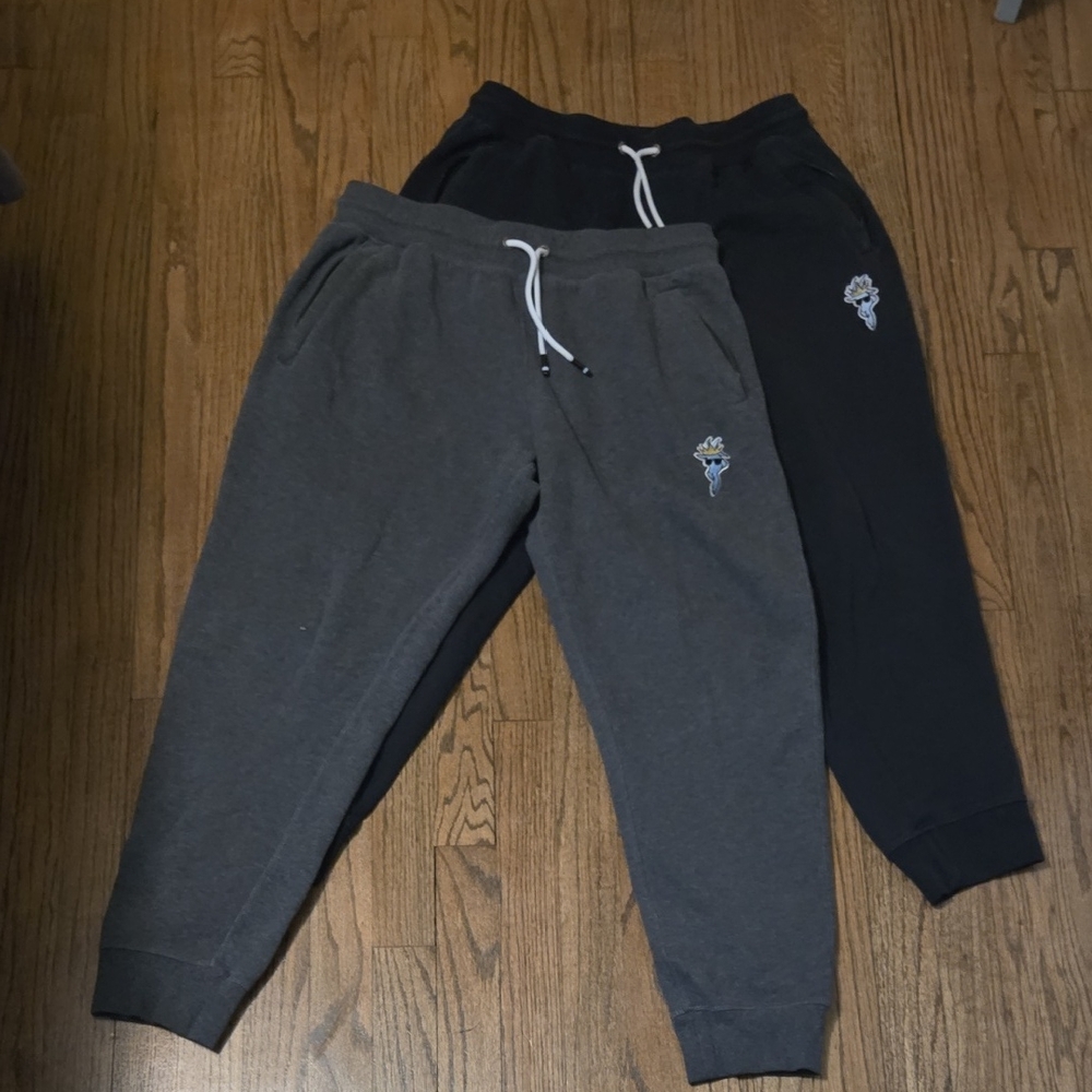 Men's Gray & Black Casual Jogger Sweatpants - Pack